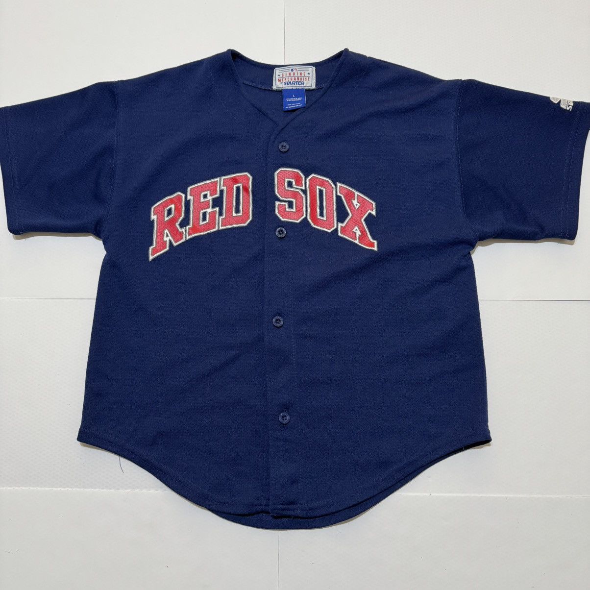 MLB × Starter Starter Boston Red Sox Vintage 90’s MLB Baseball Jersey Mens Size US L / EU 52-54 / 3 - 1 Thumbnail