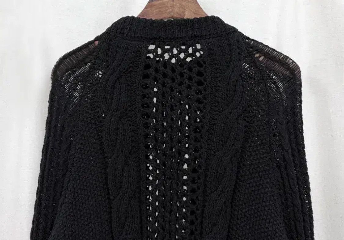 Balmain Balmain Mens Destroyed See-Through Cable Knit Size US M / EU 48-50 / 2 - 5 Thumbnail