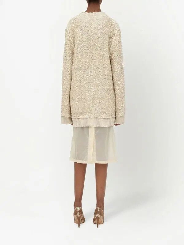 Maison Margiela o1y0625 Sweater in Beige Size M / US 6-8 / IT 42-44 - 4 Thumbnail