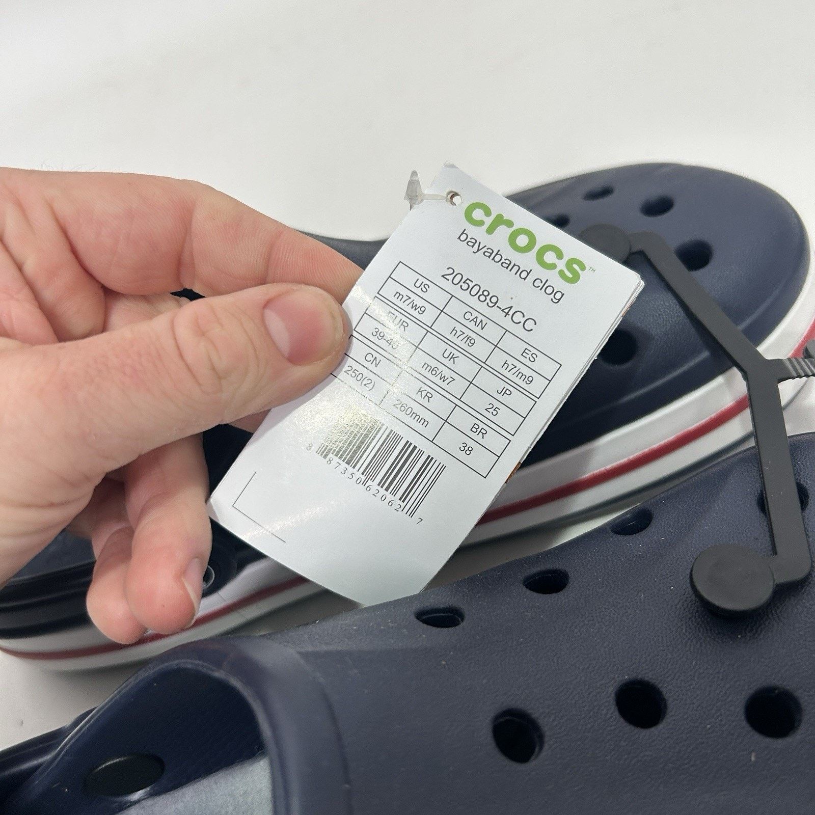 Crocs Crocs Bayaband Clogs "Navy/Pepper" 205089-4CC Size US 9 / IT 39 - 6 Thumbnail