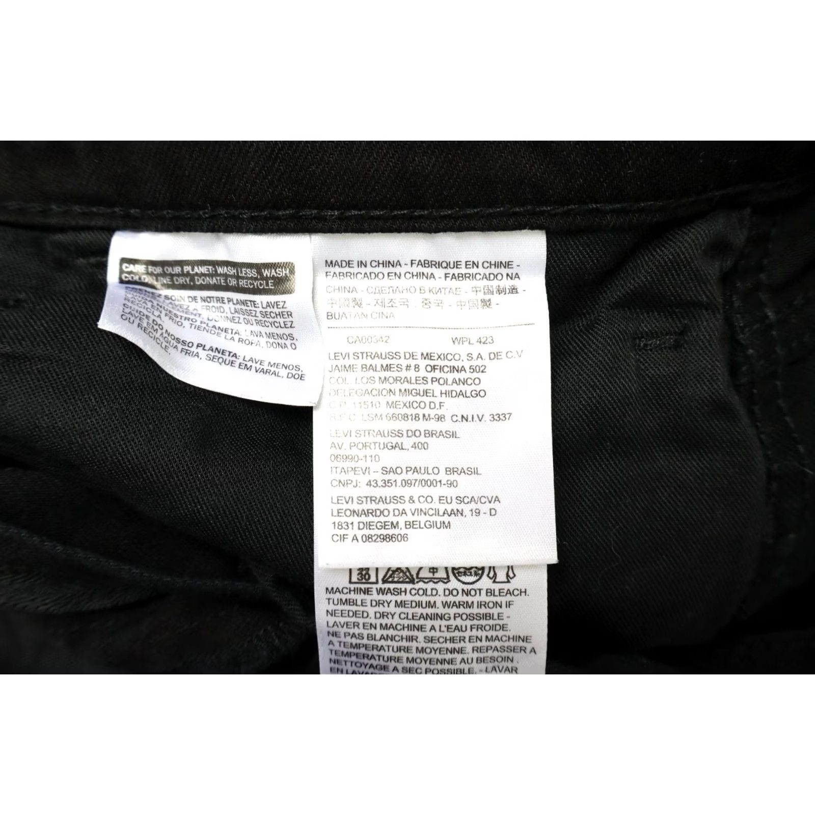 Levi's Levi's 508 Jeans Men's W32/L29 Black Denim Tapered Zip Fly Stretched Size US 32 / EU 48 - 7 Thumbnail