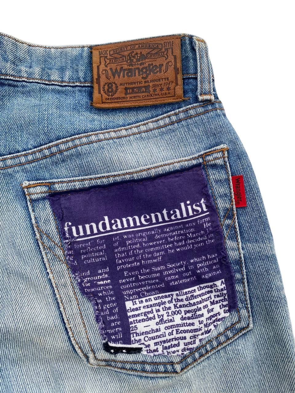 Wrangler Destroyed Wrangler USA Distress Patchwork Jeans Denim Size US 31 - 5 Thumbnail