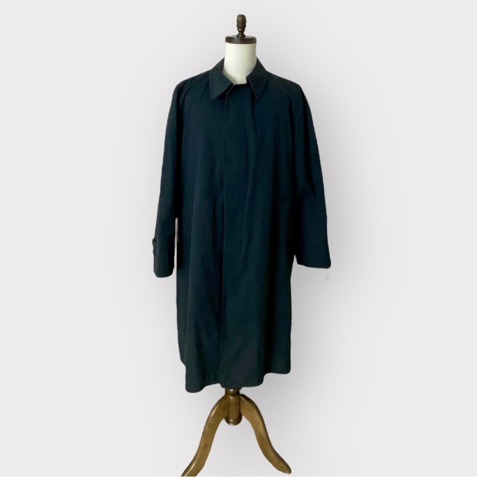 Image of London Fog Vintage Long Trench Blue, Men's (Size Small)