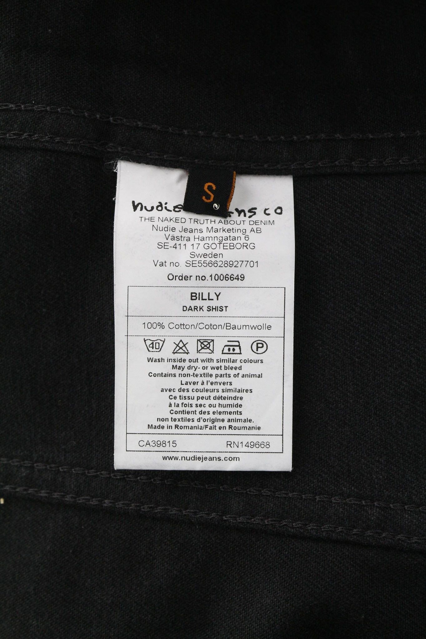 Nudie Jeans BILLY S Dark Shist Denim Jacket 81054 Size US S / EU 44-46 / 1 - 7 Thumbnail