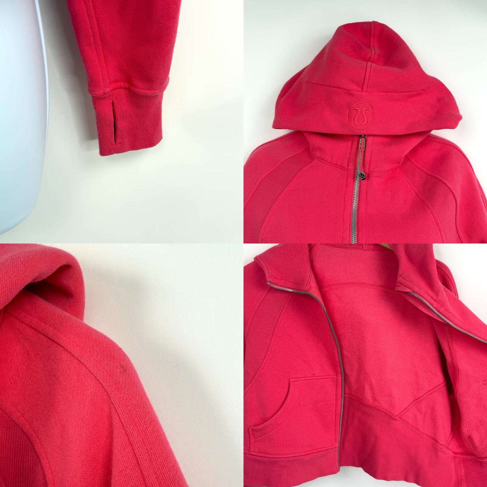 Lululemon VINTAGE Lululemon Womens XS/S Scuba Hoodie Oversized Cropped Full Zip Hot Pink Size XS / US 0-2 / IT 36-38 - 8 Thumbnail