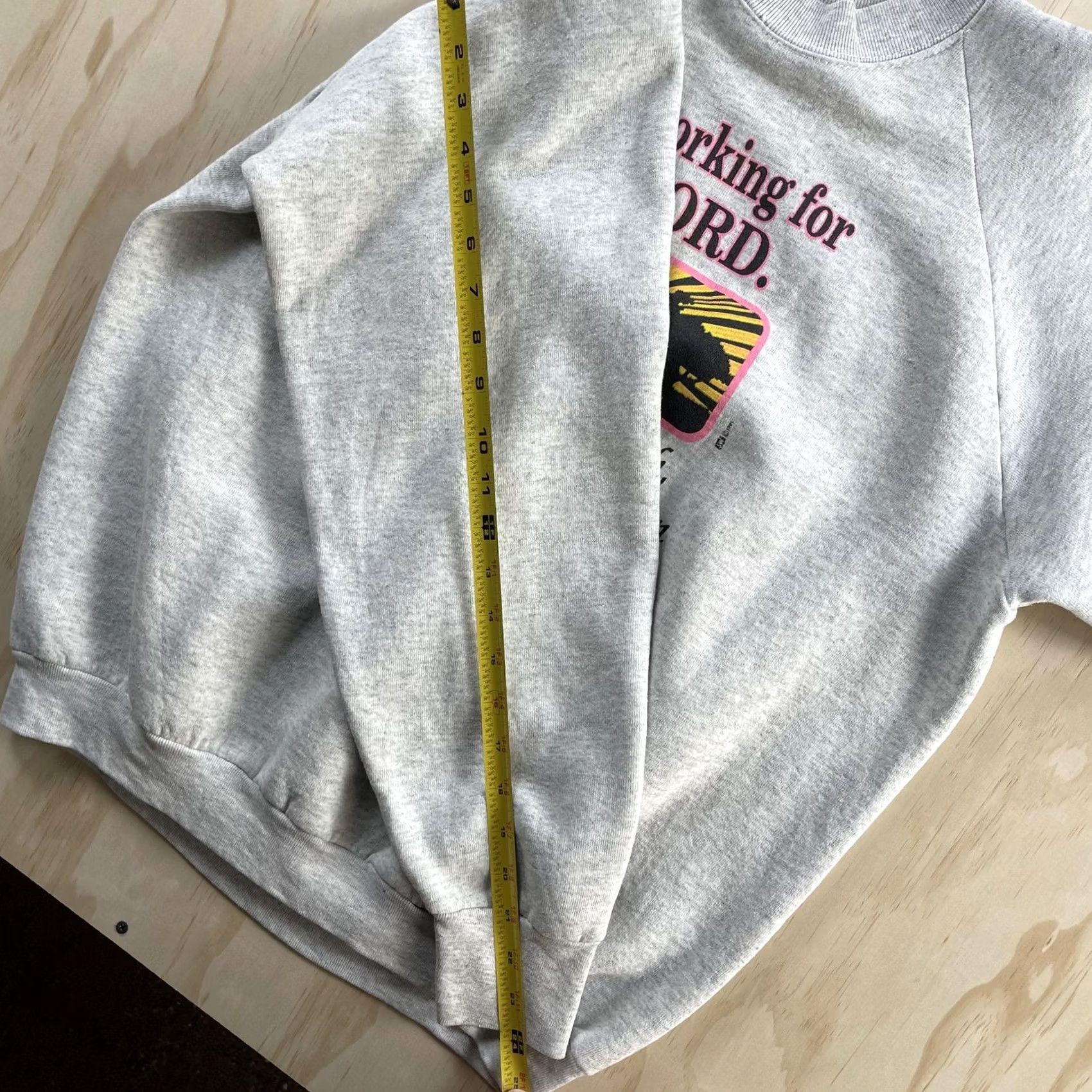 Fruit Of The Loom VINTAGE Fruit of the Loom Sweatshirt Mens XL Gray Fleece Graphic Print Quotes Size US XL / EU 56 / 4 - 5 Thumbnail