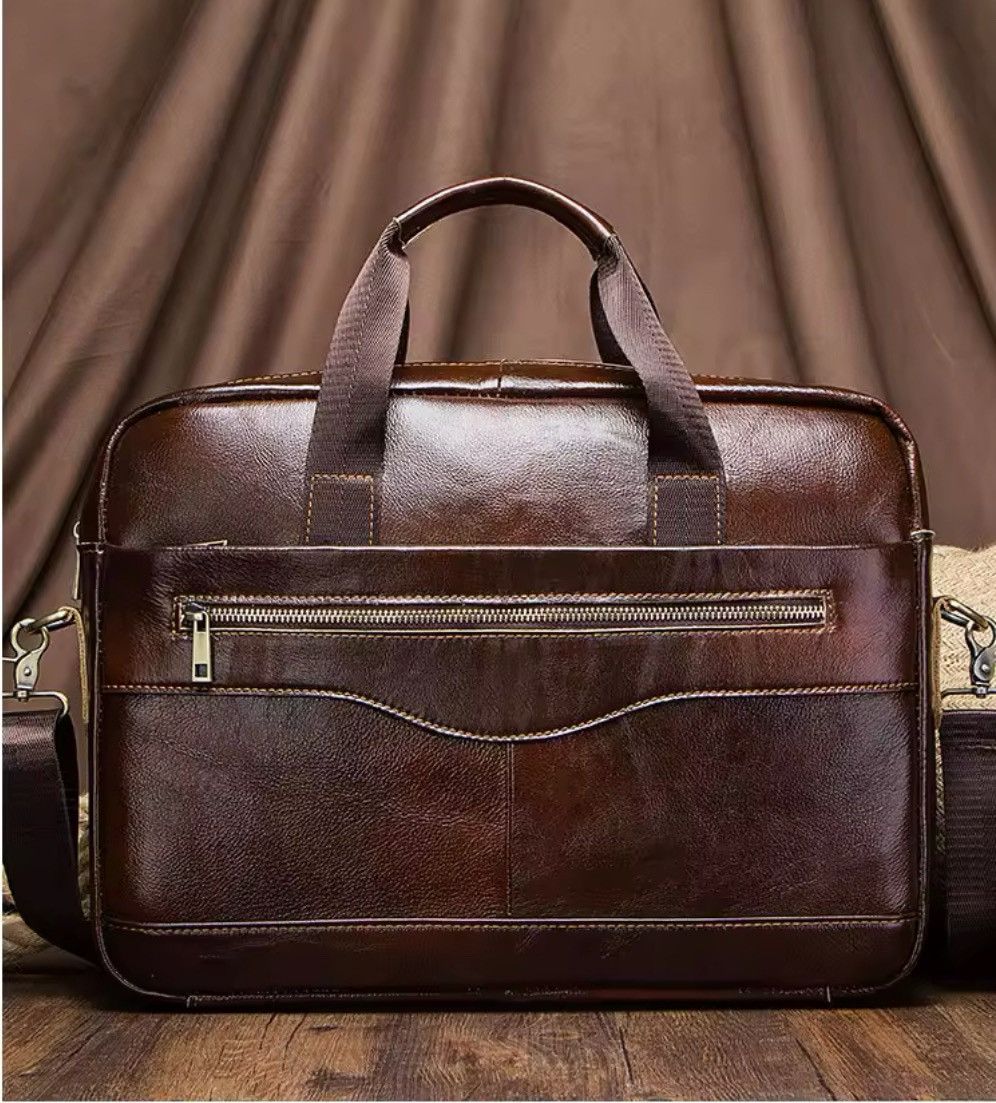 Leather Vintage Brown Leather Duffel Bag | Premium Travel Weekender Size ONE SIZE - 1 Thumbnail