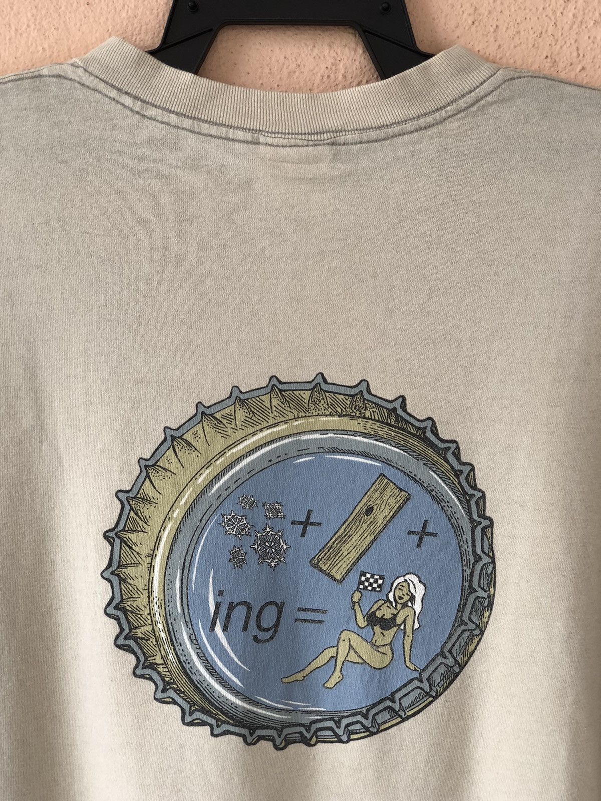 Santa Cruz Skateboards × Vintage Vintage 90s SIMS Skateboard Streetwear Tee Size US L / EU 52-54 / 3 - 4 Thumbnail