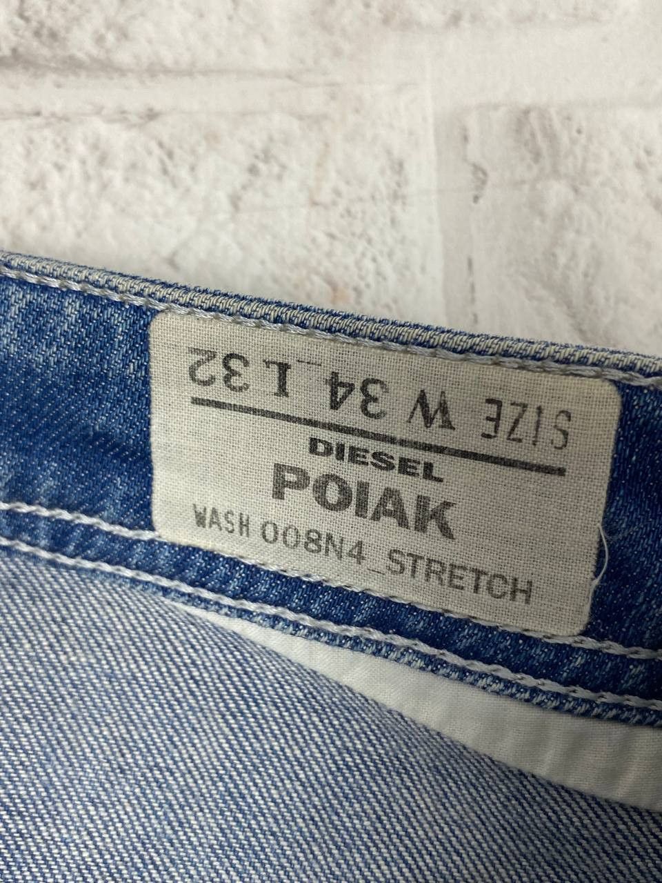 Diesel Diesel Poiak Jeans Mens Acid Washed Tapered Zipper Pockets Size US 34 / EU 50 - 18 Thumbnail