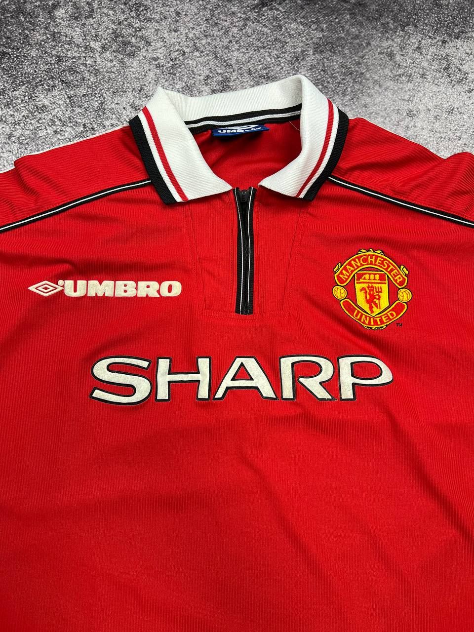 Umbro Vintage Umbro Manchester United 90S Home Jersey Size US XL / EU 56 / 4 - 4 Thumbnail