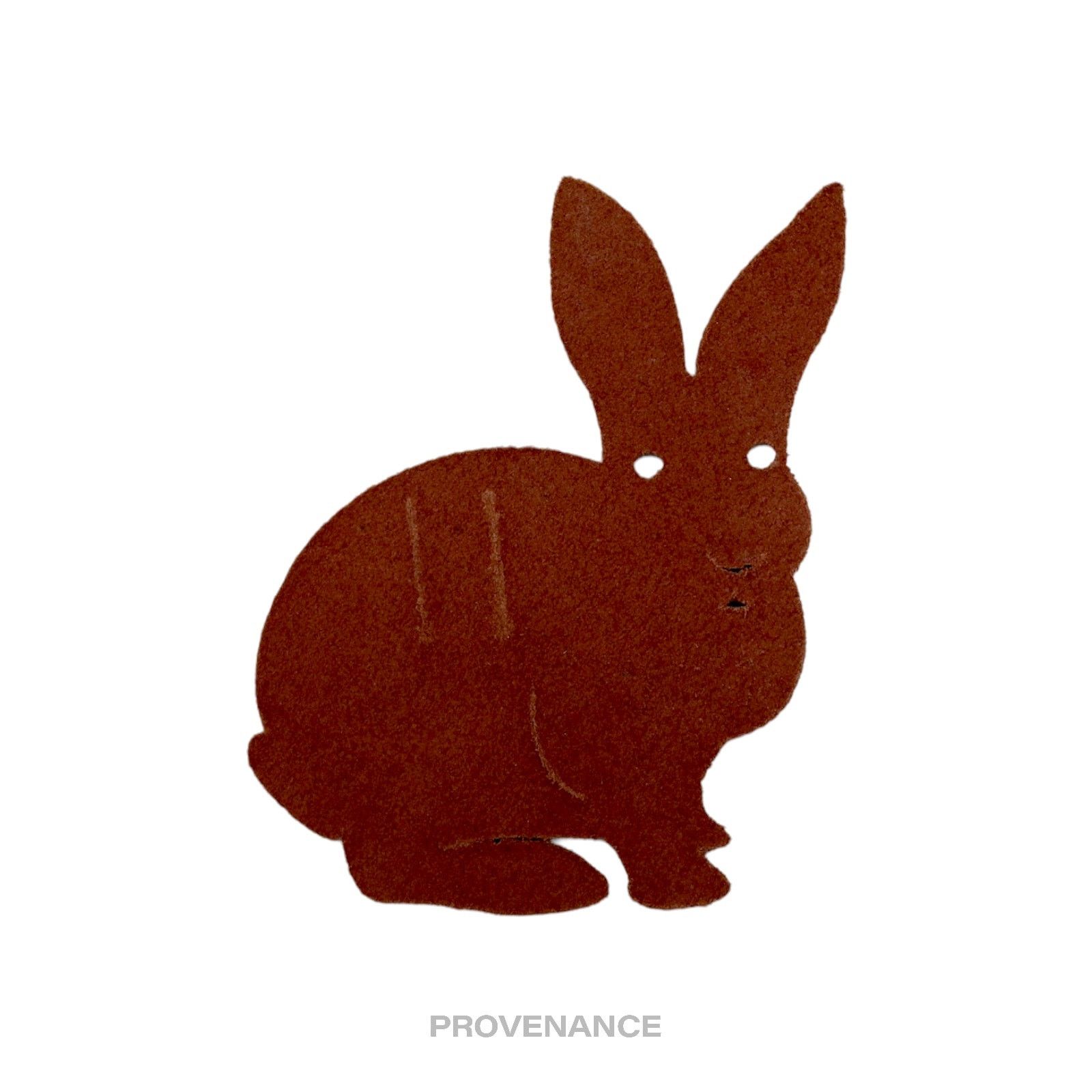 Hermes 🔴 Hermes Petit h Rabbit Ribbon Charm - Brown Leather Size ONE SIZE - 2 Thumbnail