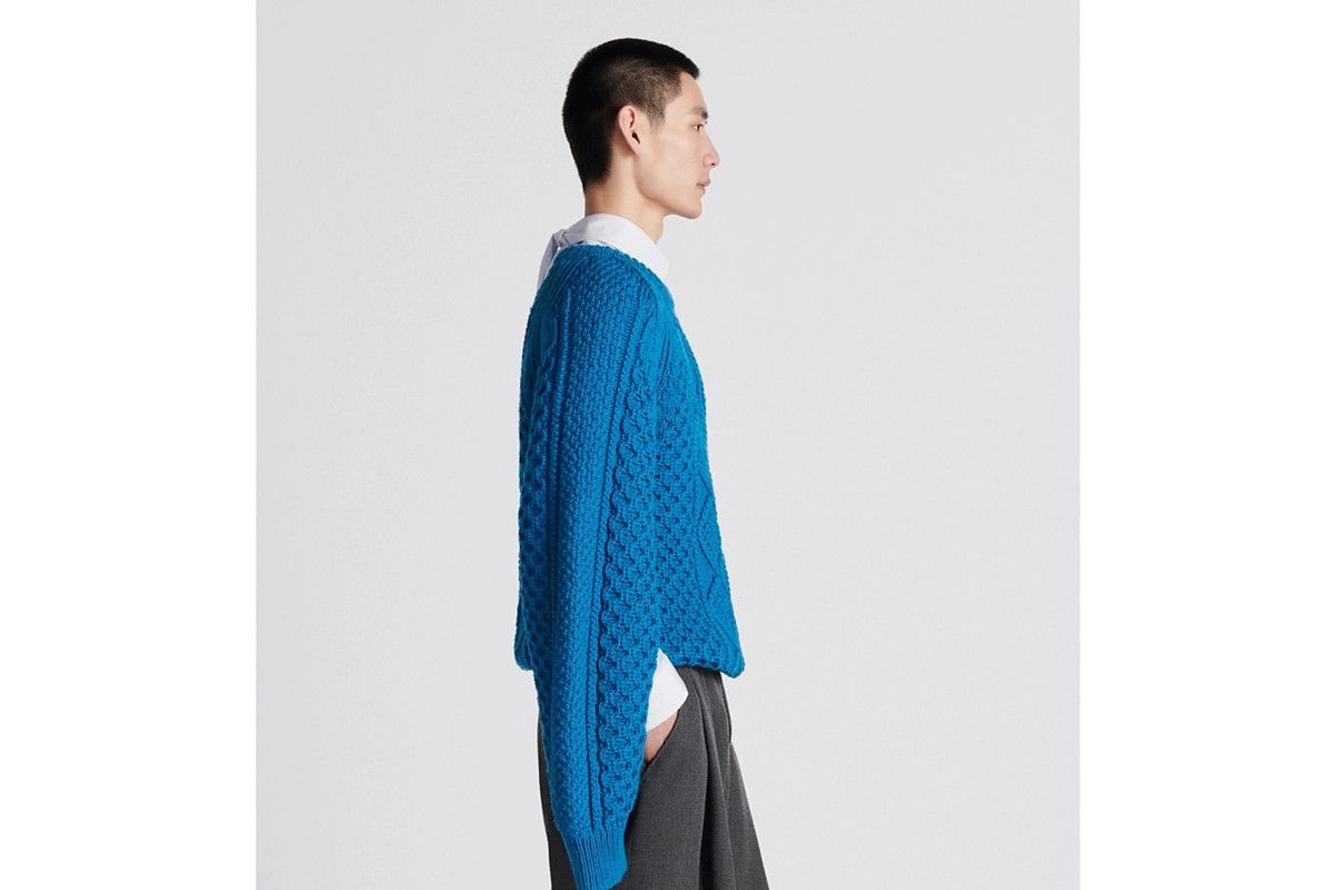 Dior o1bcso1str1124 Round-Neck Sweater in Navy Blue Size US XL / EU 56 / 4 - 6 Thumbnail