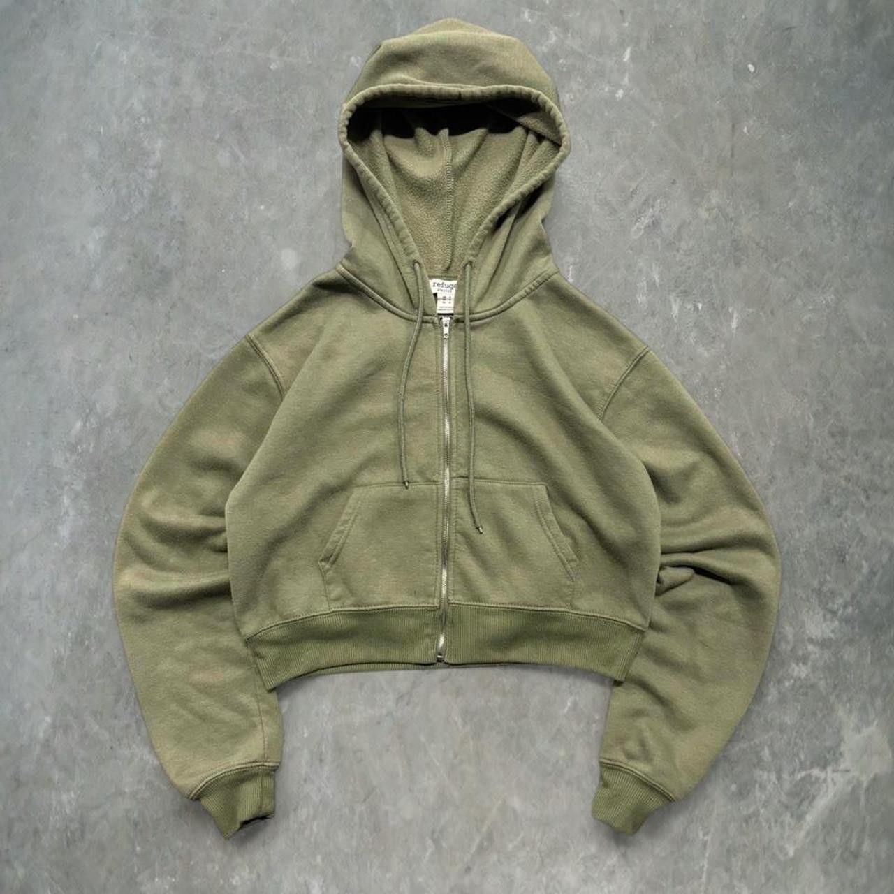 Vintage Crazy Vintage Y2K/2000s Blank Green Cropped Streetwear Zipup Hoodie! Size US S / EU 44-46 / 1 - 1 Thumbnail