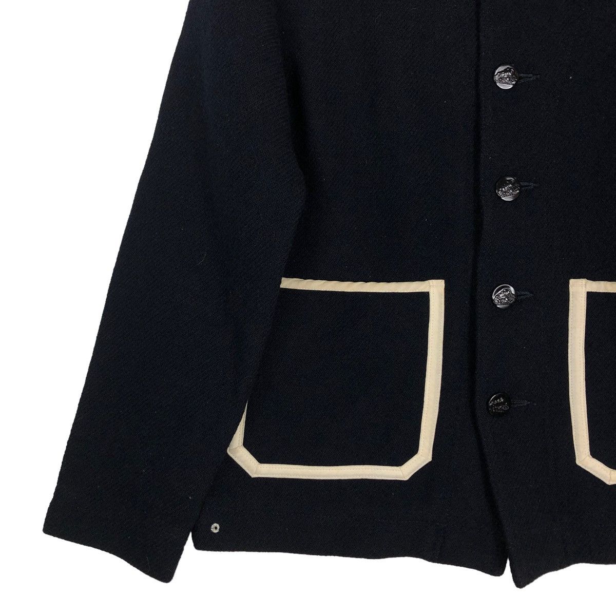 Sugar Cane 🔥VINTAGE CROPPED WOOL JACKET SUGAR CANE SC11635 Size XS / US 0-2 / IT 36-38 - 6 Thumbnail