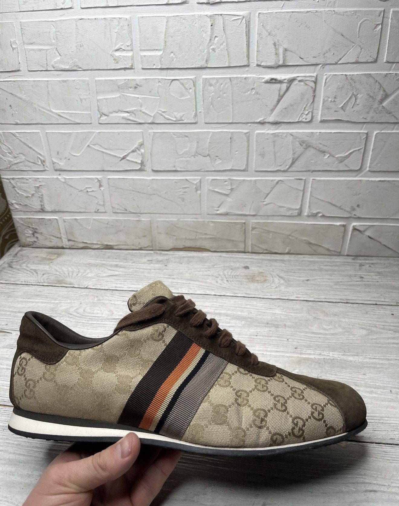 Gucci GUCCI Tom Ford FW 2004 GG Monogram Low Sneakers Demna Canvas Size US 11.5 / EU 44-45 - 5 Thumbnail