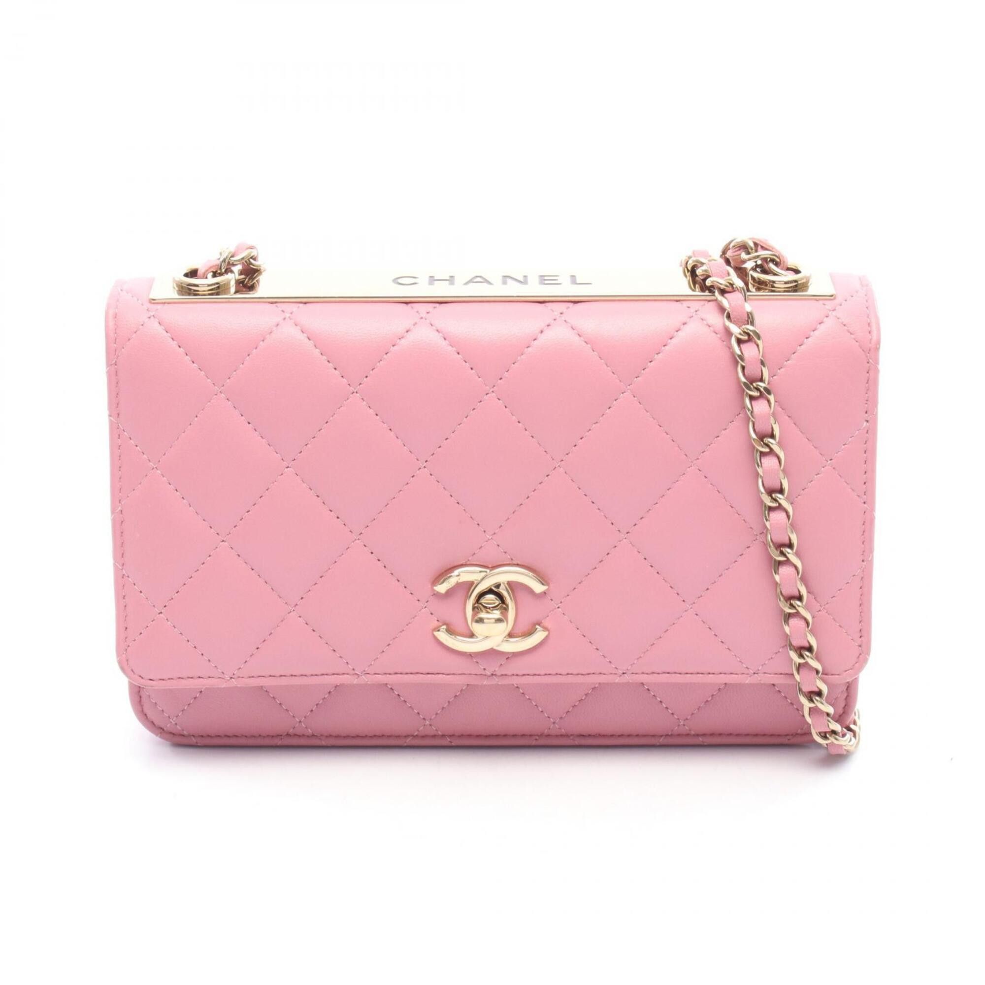 Chanel Chanel Trendy CC Matelassé Shoulder Bag/Handbag, Lambskin Leather, Women's, Pink (A80982) Size ONE SIZE - 1 Thumbnail