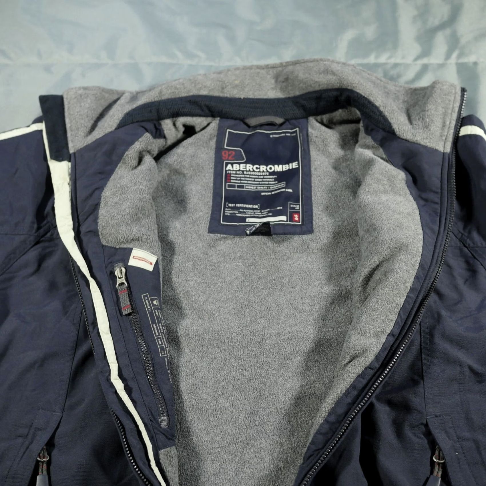 Abercrombie & Fitch Abercrombie Fitch Jacket Mens XL Blue Coat Water Resistant Fleece Lined Y2k Size US L / EU 52-54 / 3 - 6 Thumbnail