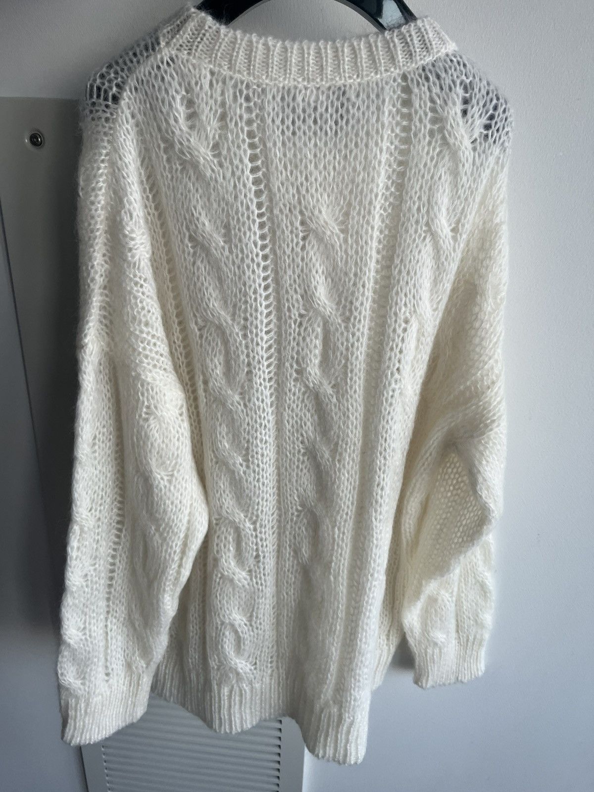Celine × Hedi Slimane Brand New Super Runway Celine by Hedi Boxy Aran Sweater Size US XXL / EU 58 / 5 - 9 Thumbnail