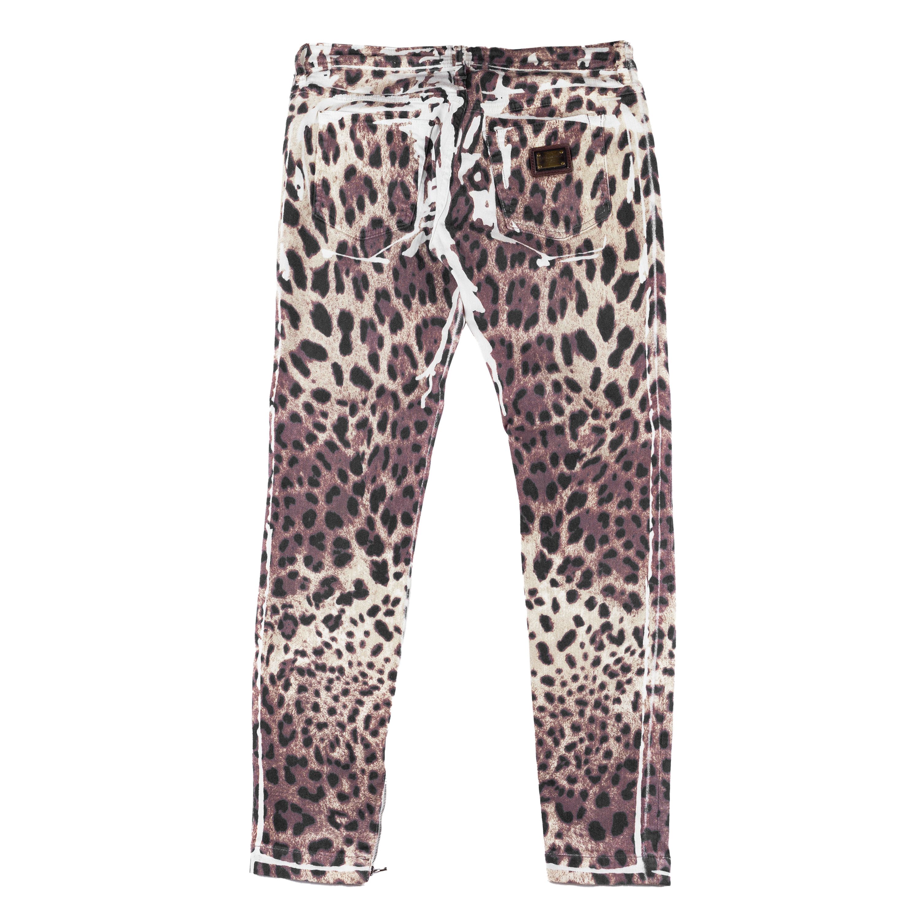 Dolce & Gabbana Dolce & Gabbana Cheetah Skinny Mid Rise Vintage Pants (S) Size 26" / US 2 / IT 38 - 3 Thumbnail