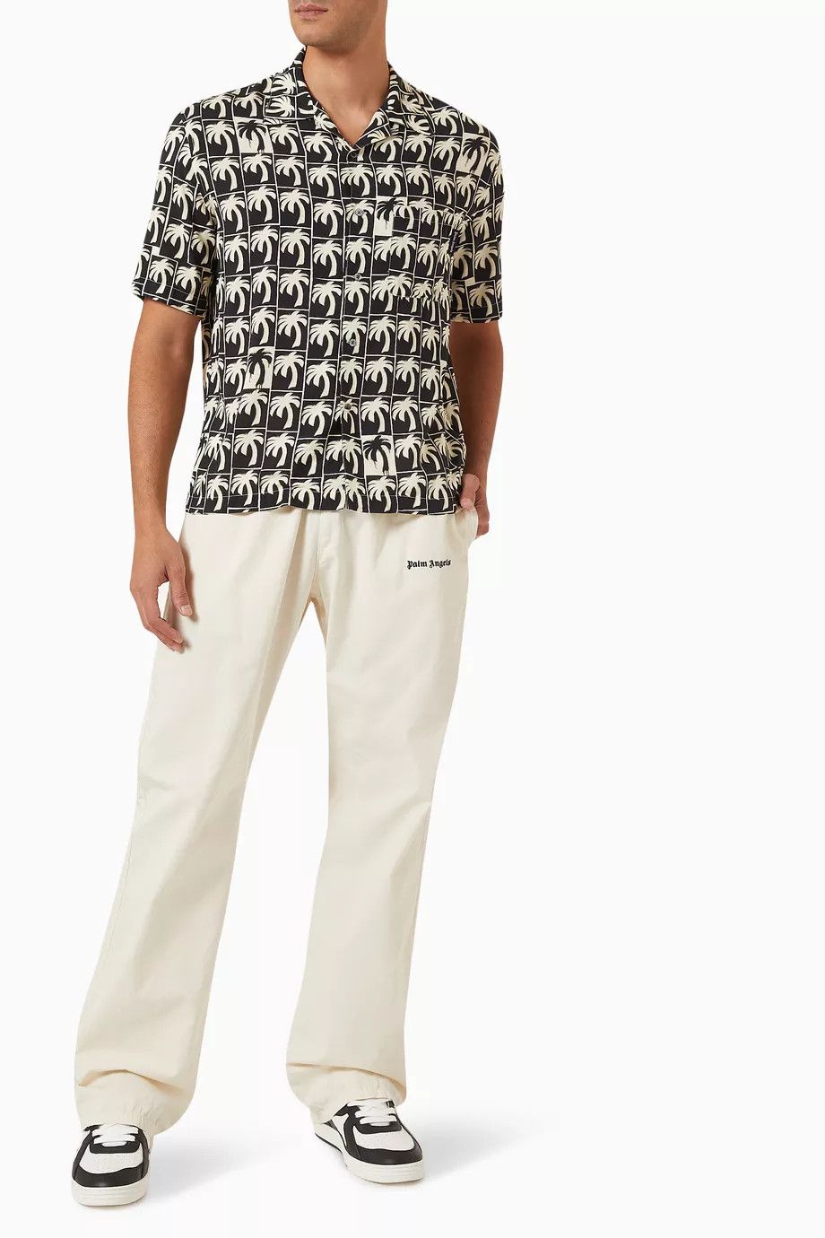 Palm Angels o1y0325 Logo Jogger & Sweatpant in Cream Size US 36 / EU 52 - 4 Thumbnail