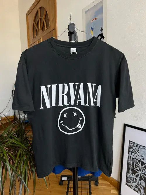 Vintage Nirvana Smiley Face Band Tee Shirt - Main Image