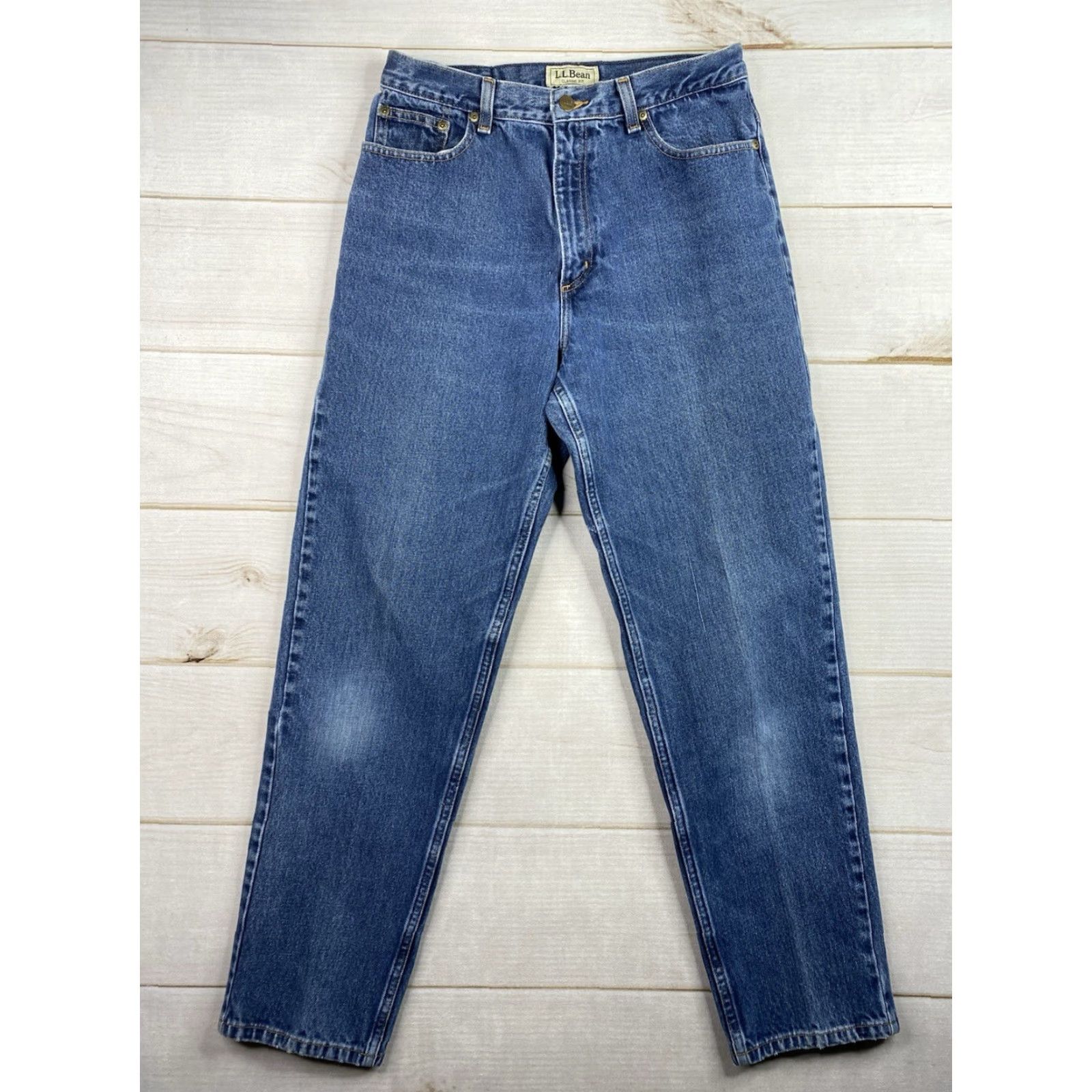 Vintage VINTAGE L.L. Bean Jeans Women 14 M/T Blue Classic Fit High Rise Straight Leg 90s VTG Mom Mens Womens Girls? Size 36" / US 14 / IT 50 - 2 Thumbnail