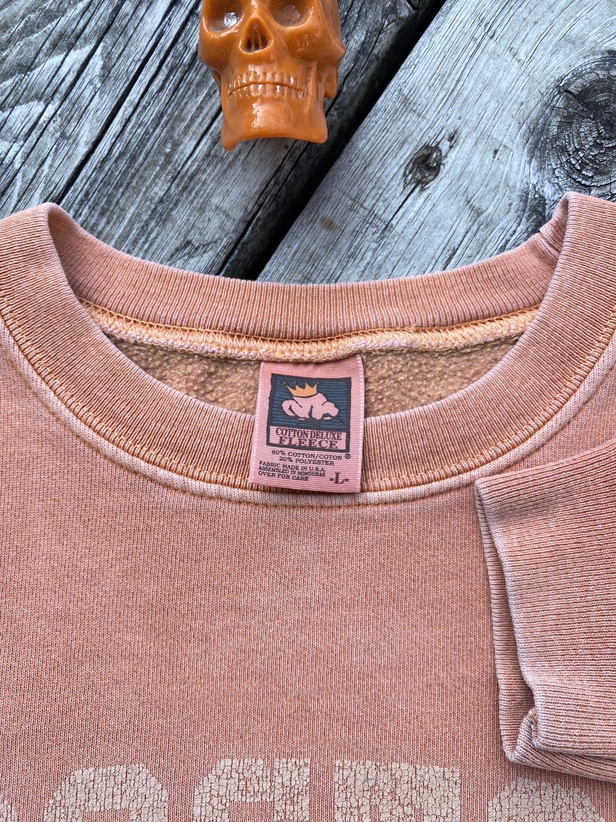 Vintage Vintage 90s Boston over-dyed faded salmon sweatshirt sz L Size US L / EU 52-54 / 3 - 4 Thumbnail