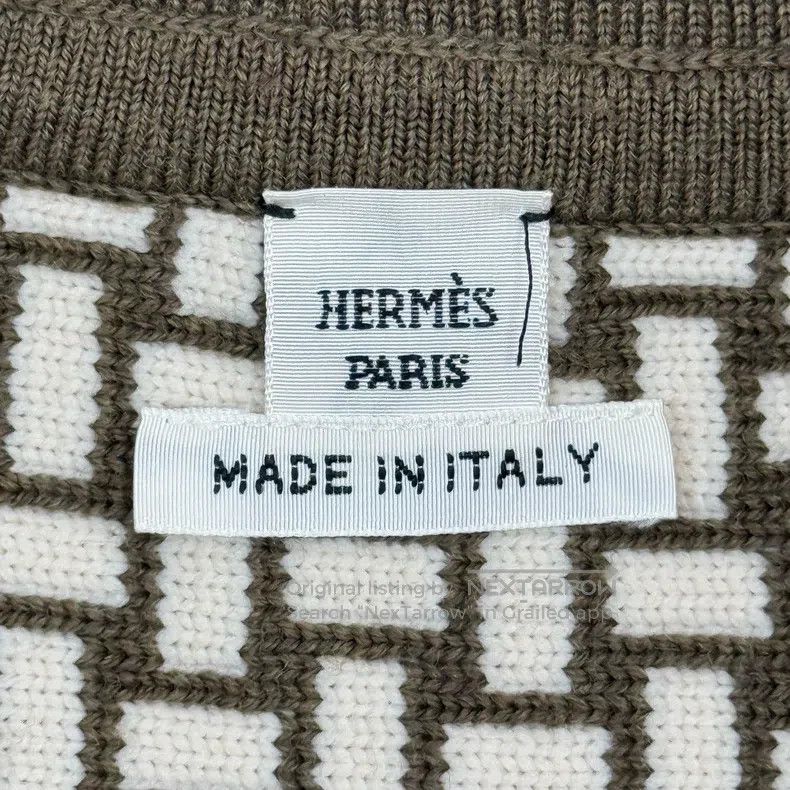 Hermes Hermes Brown Full Logo Wool Zip Cardigan Size XS / US 0-2 / IT 36-38 - 5 Thumbnail