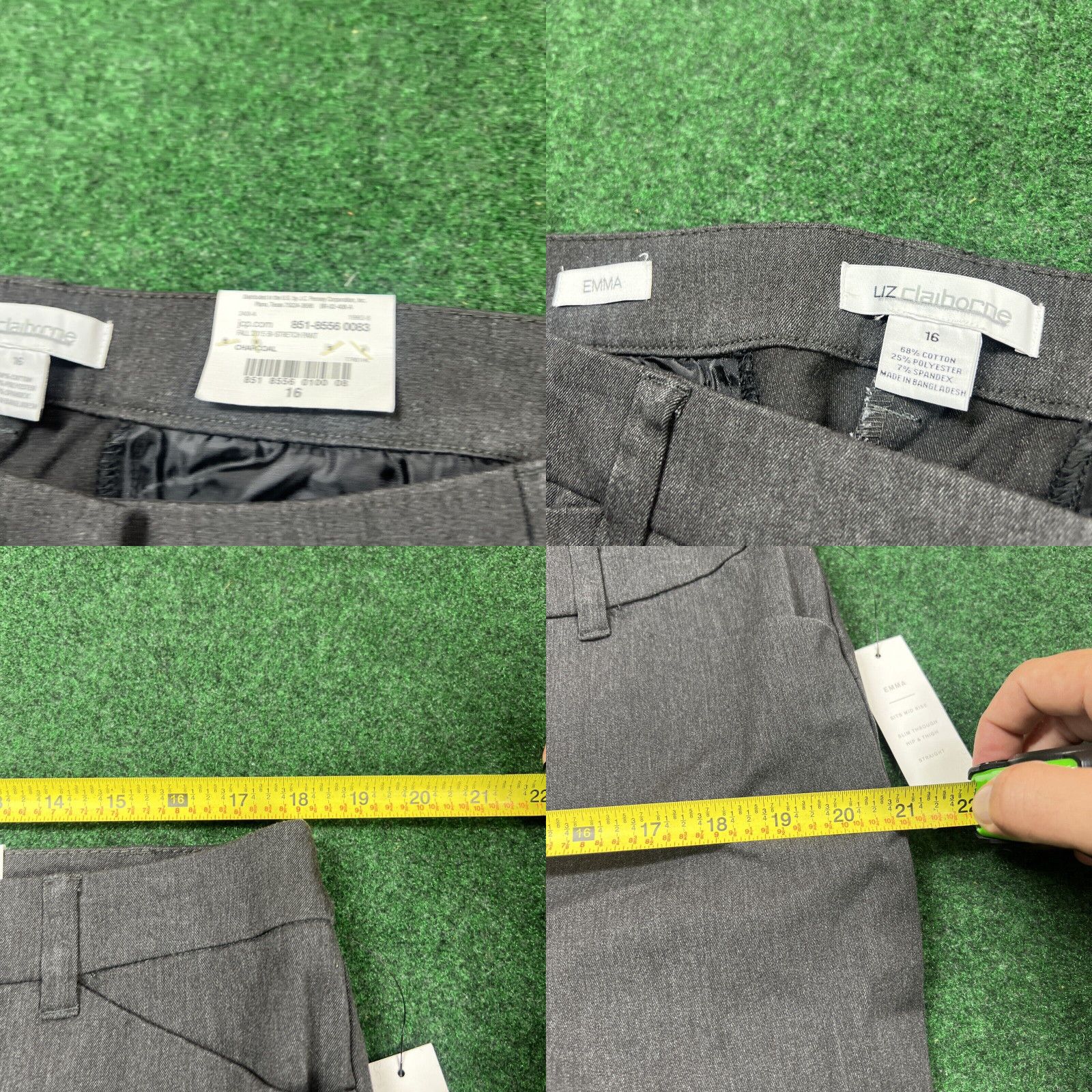 Vintage Liz Claiborne Ankle Length Emma Pant, NWT, Women’s Size 16 Gray Size 25" / US 0 / IT 36 - 8 Thumbnail