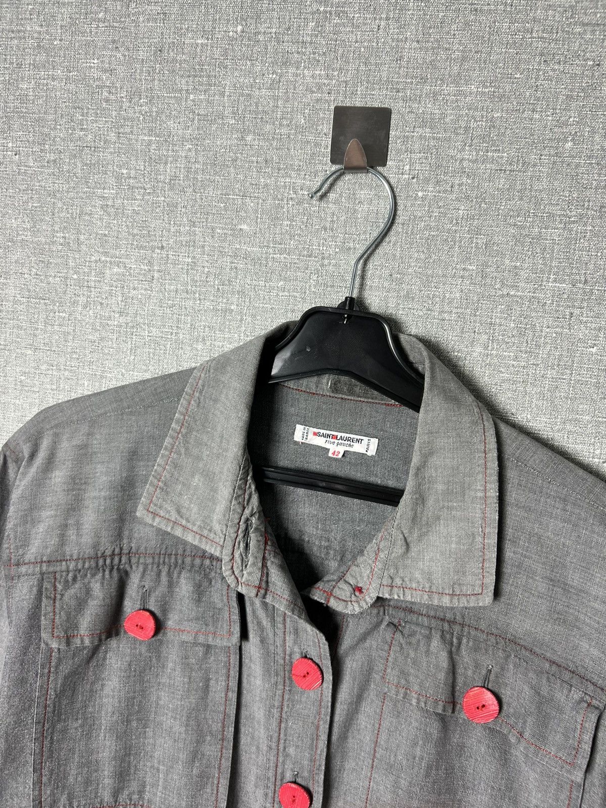 Saint Laurent Paris Archival 70s Rive Gauche YSL Yves Saint Laurent Button Shirt Size M / US 6-8 / IT 42-44 - 7 Thumbnail