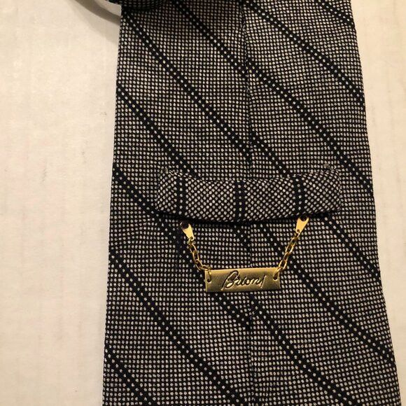 Brioni BRIONI men's new gray 100%silk tie 4" X 59 1/2" Size ONE SIZE - 3 Thumbnail
