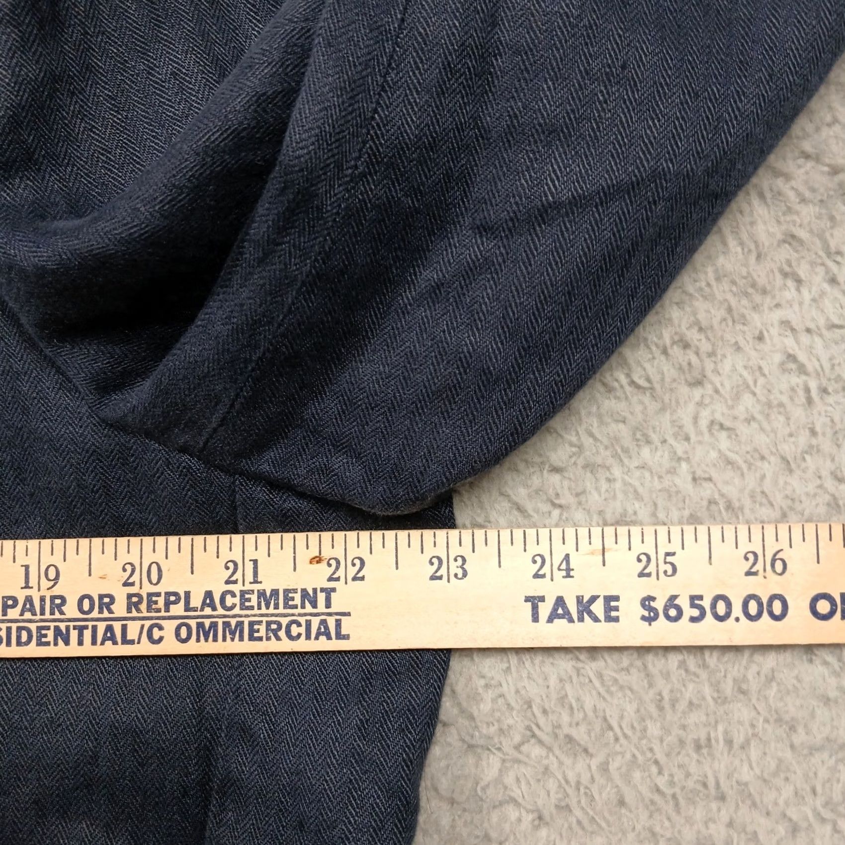 Massimo Dutti Massimo Dutti Blazer Sport Coat Blue Linen Size 46R - 6 Thumbnail