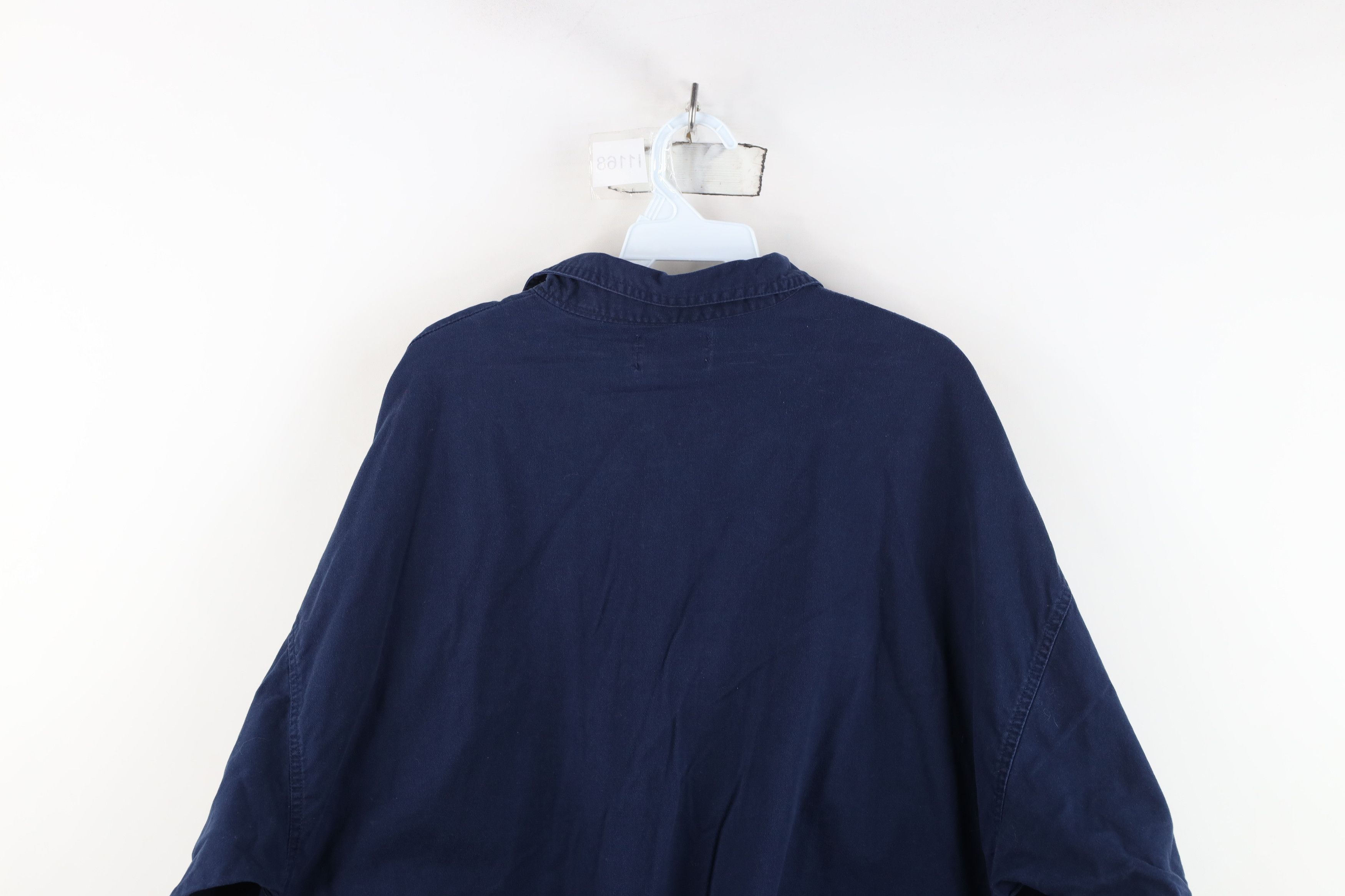 Members Only Vintage 90s Members Only Collared Pullover Jacket Navy Blue Size US XL / EU 56 / 4 - 14 Thumbnail