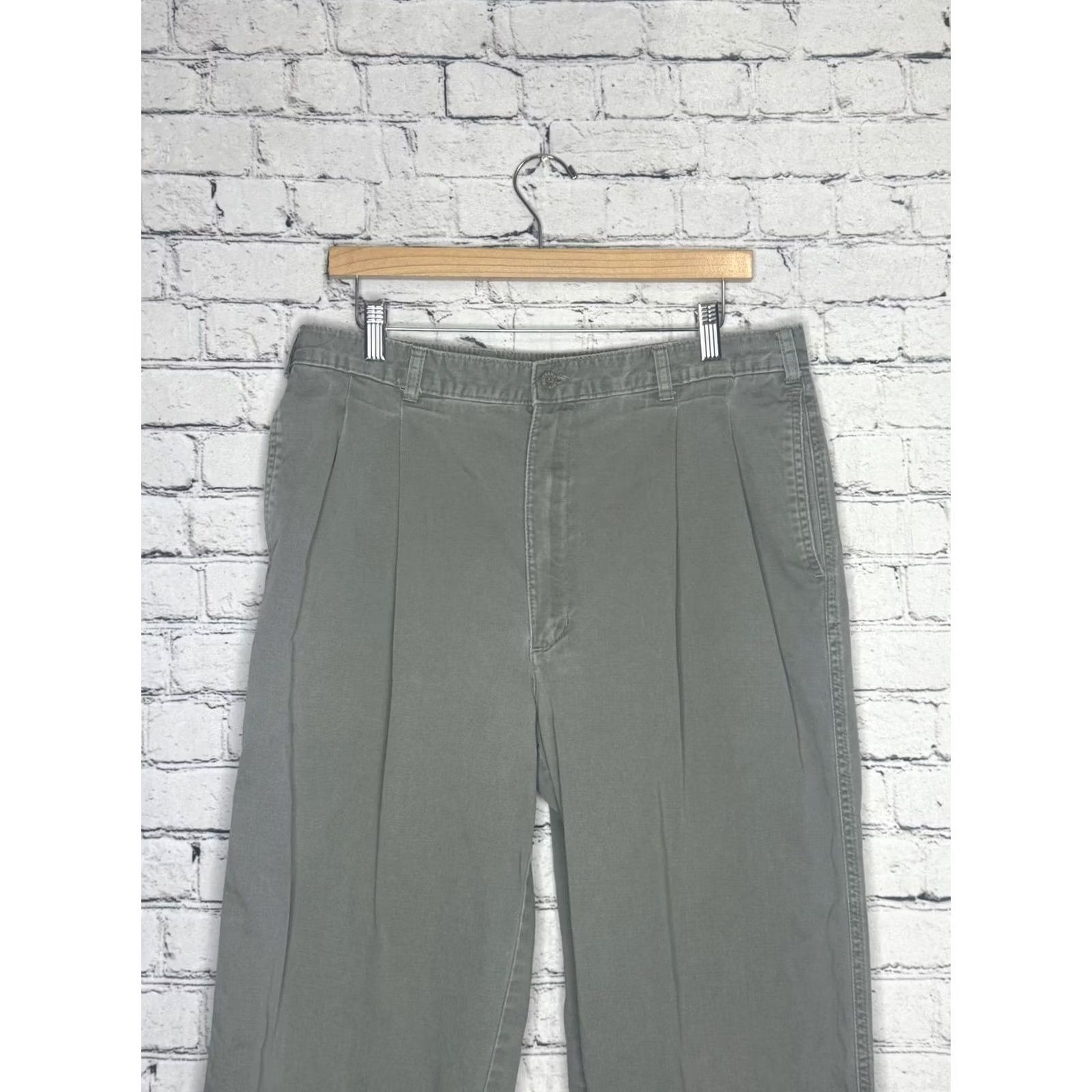 Dockers Dockers Mens Casual Pants Olive Green Size 38x34 Straight Leg Button Closure Cotton Size US 38 / EU 54 - 2 Thumbnail