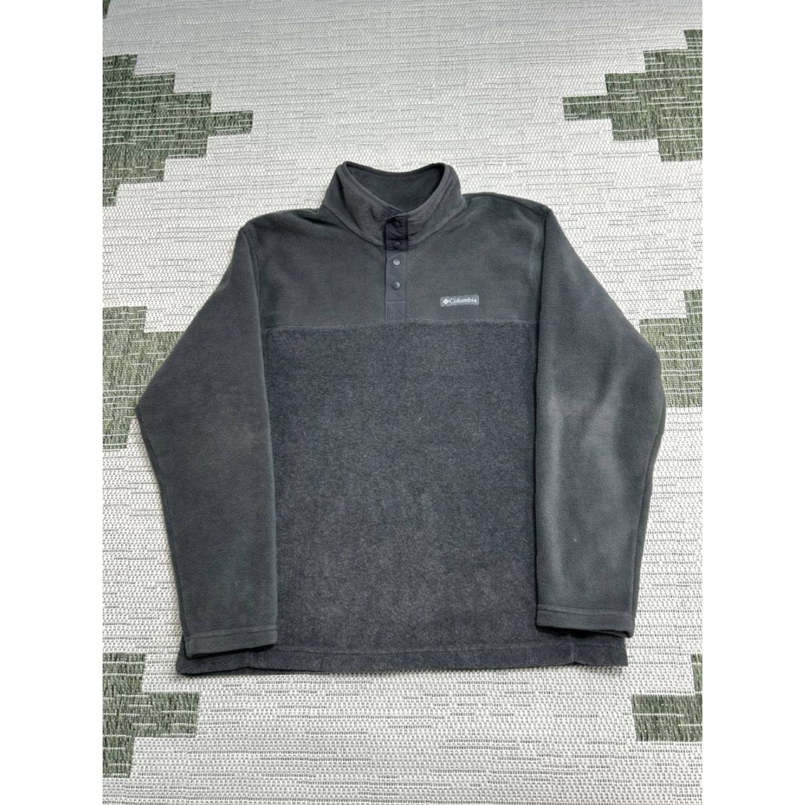 Vintage Columbia Steens Mountain Jacket Mens Large Gray Fleece Warm Winter Half Snap II Size US L / EU 52-54 / 3 - 2 Thumbnail