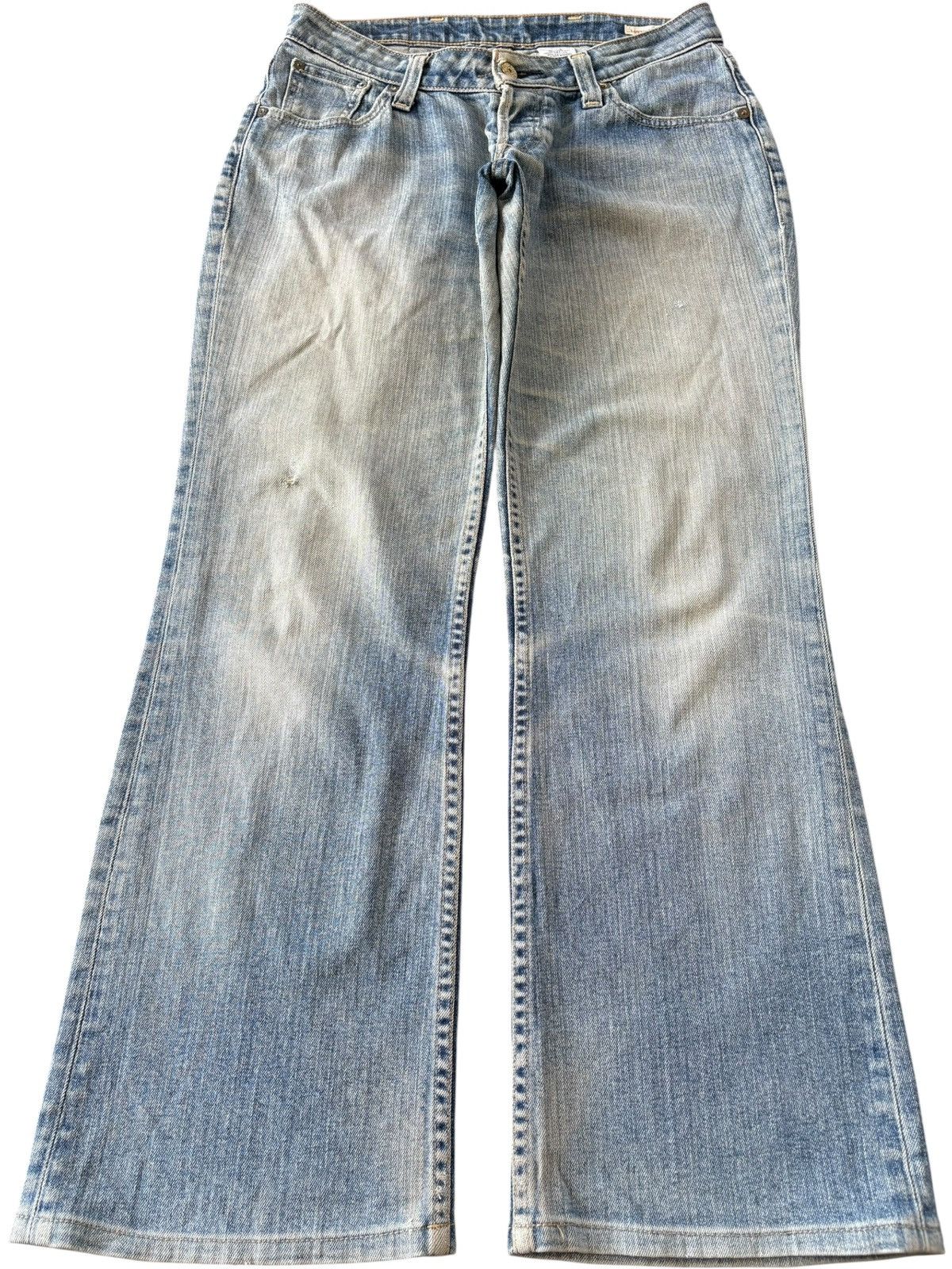 Levi's Vintage 90s Levis Mud Wash Distressed Flare Jeans Size 30" / US 8 / IT 44 - 1 Thumbnail