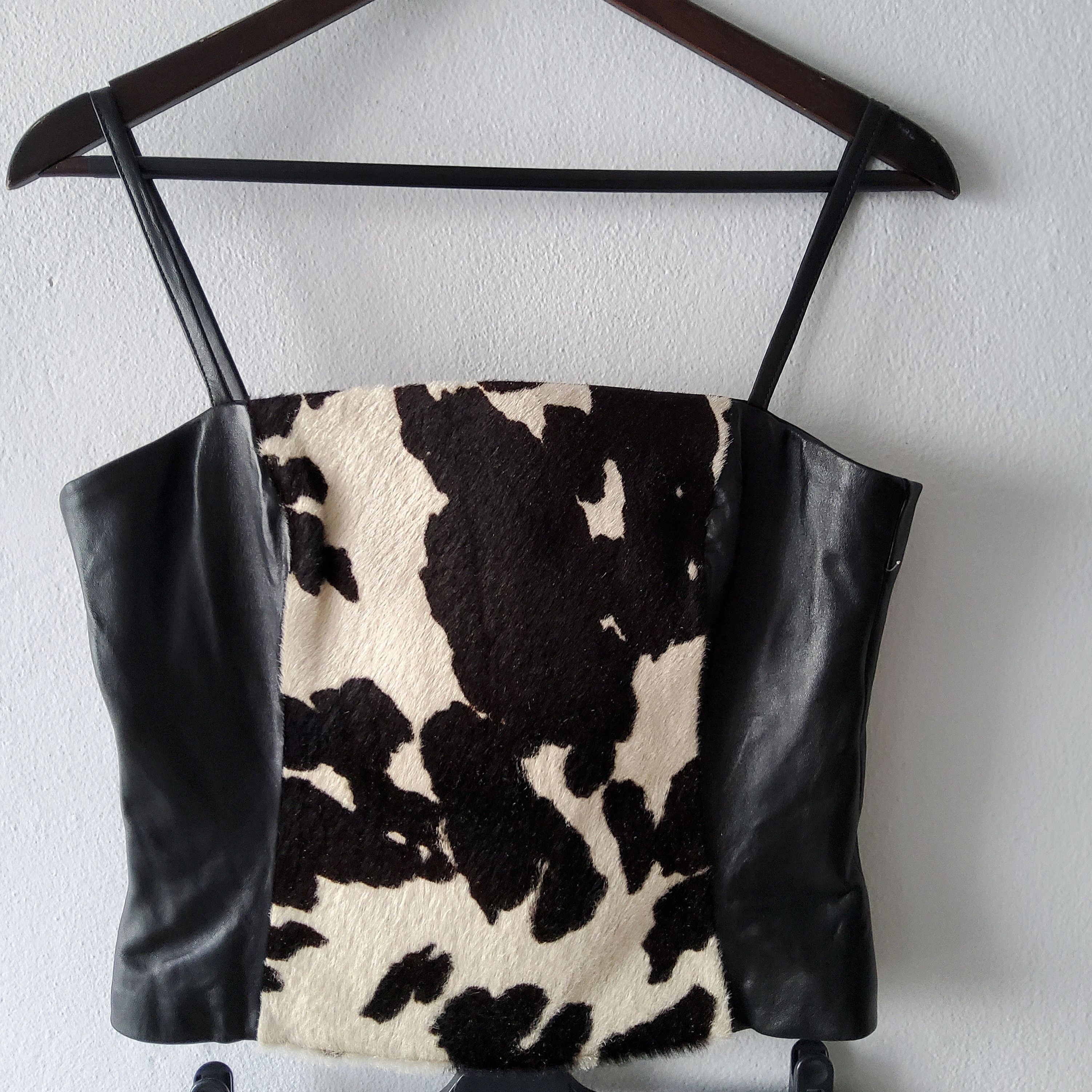 Other Vintage y2k cowhide leather top & matching skirt set Size M / US 6-8 / IT 42-44 - 3 Thumbnail
