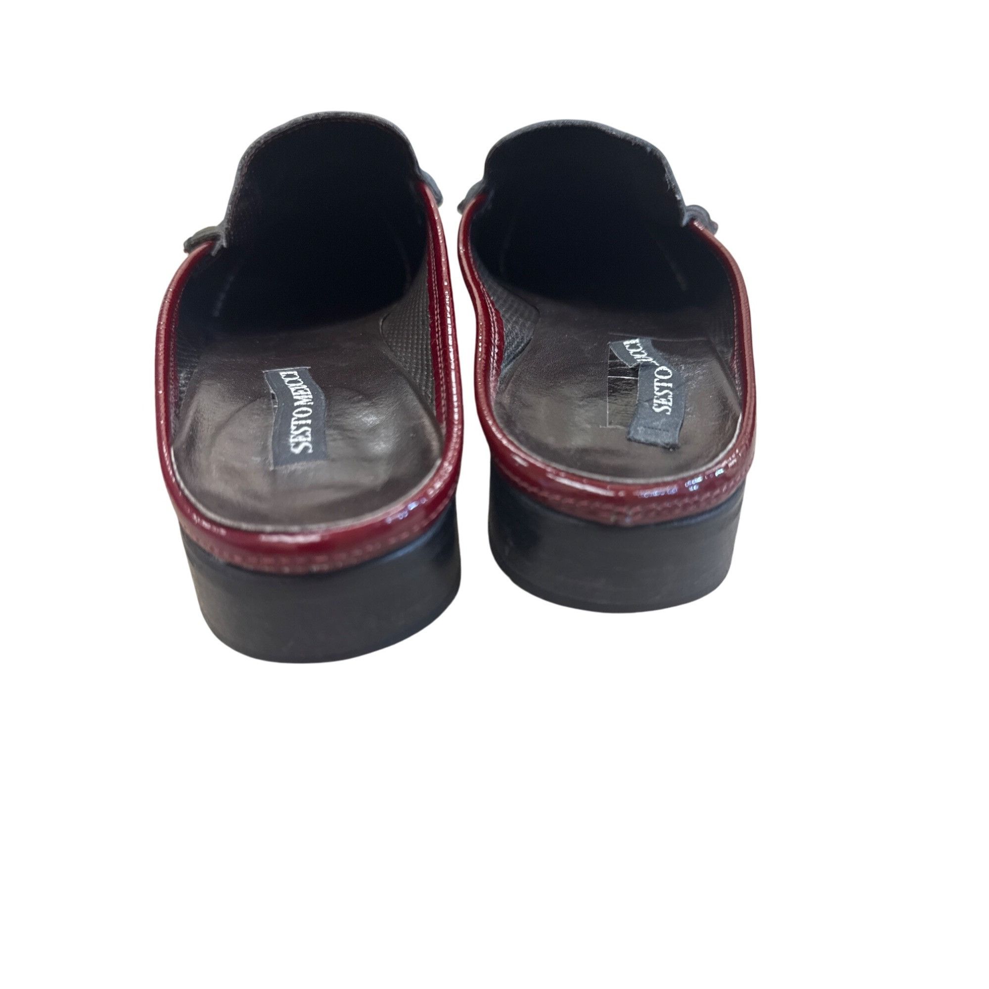Designer Sesto Meucci Womens Red Patent Leather Slip-On sandals Size Size US 10 / IT 40 - 5 Thumbnail