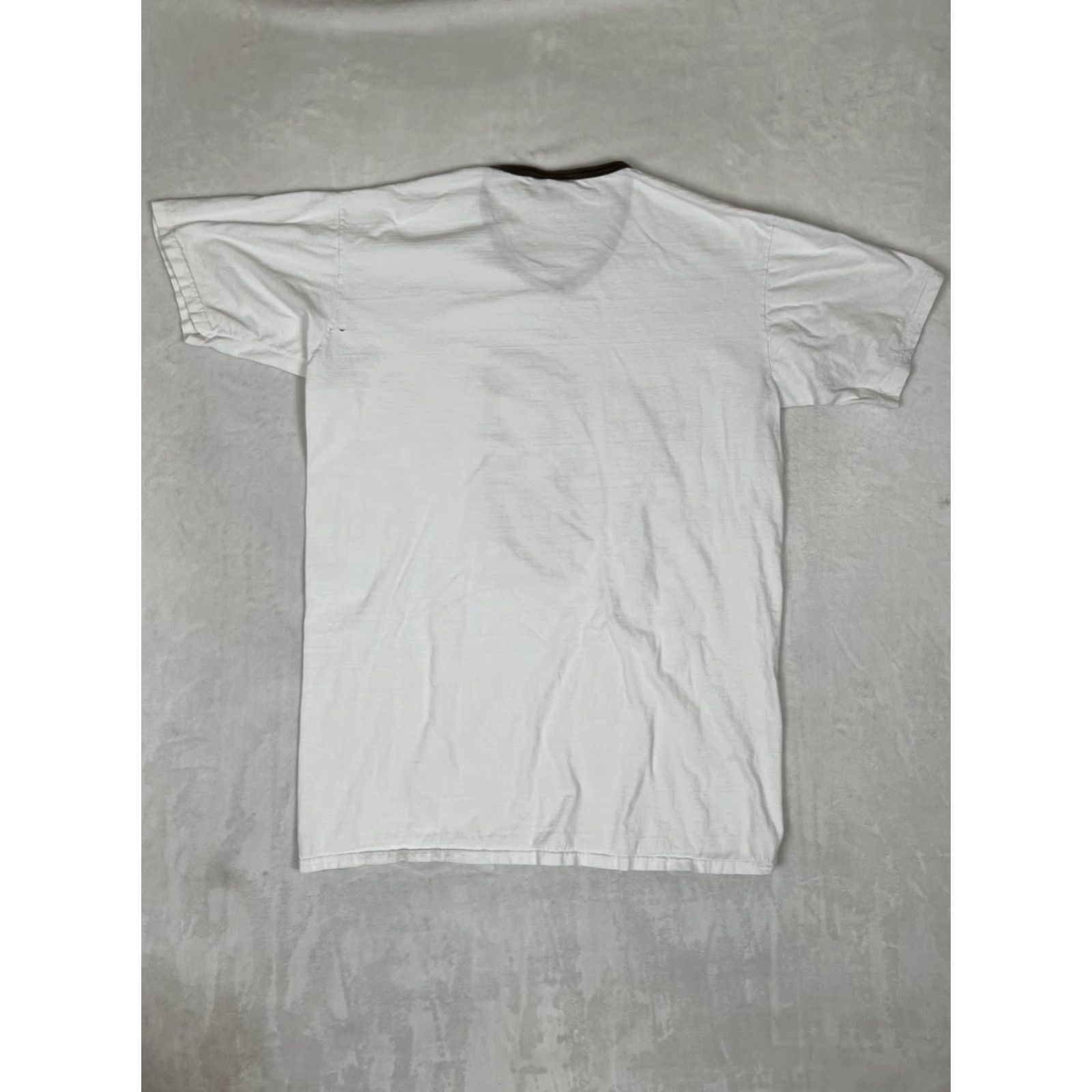 Vintage VINTAGE Emerson T-Shirt Women One Size White Short Sleeve V-Neck Stress Gets Better With Wine Regular Casual 100% Cotton United States Boys? Wait. Size ONE SIZE - 7 Thumbnail