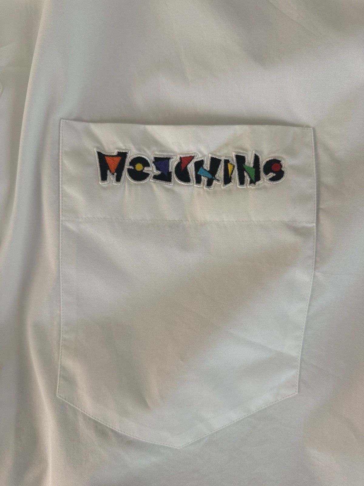 Moschino Couture White Long Sleeve Cotton Shirt Prism Logo Size 41/16 Size US L / EU 52-54 / 3 - 4 Thumbnail