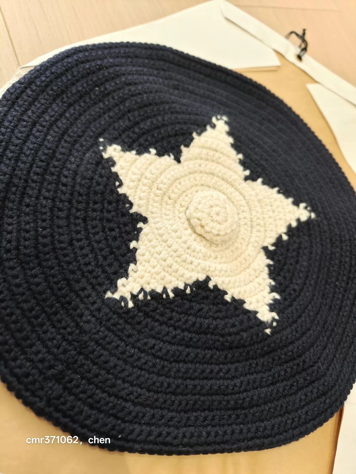 Visvim VISVIM 13AW KNIT CAP (STARS) Navy Wool Handcrafted Size ONE SIZE - 6 Thumbnail