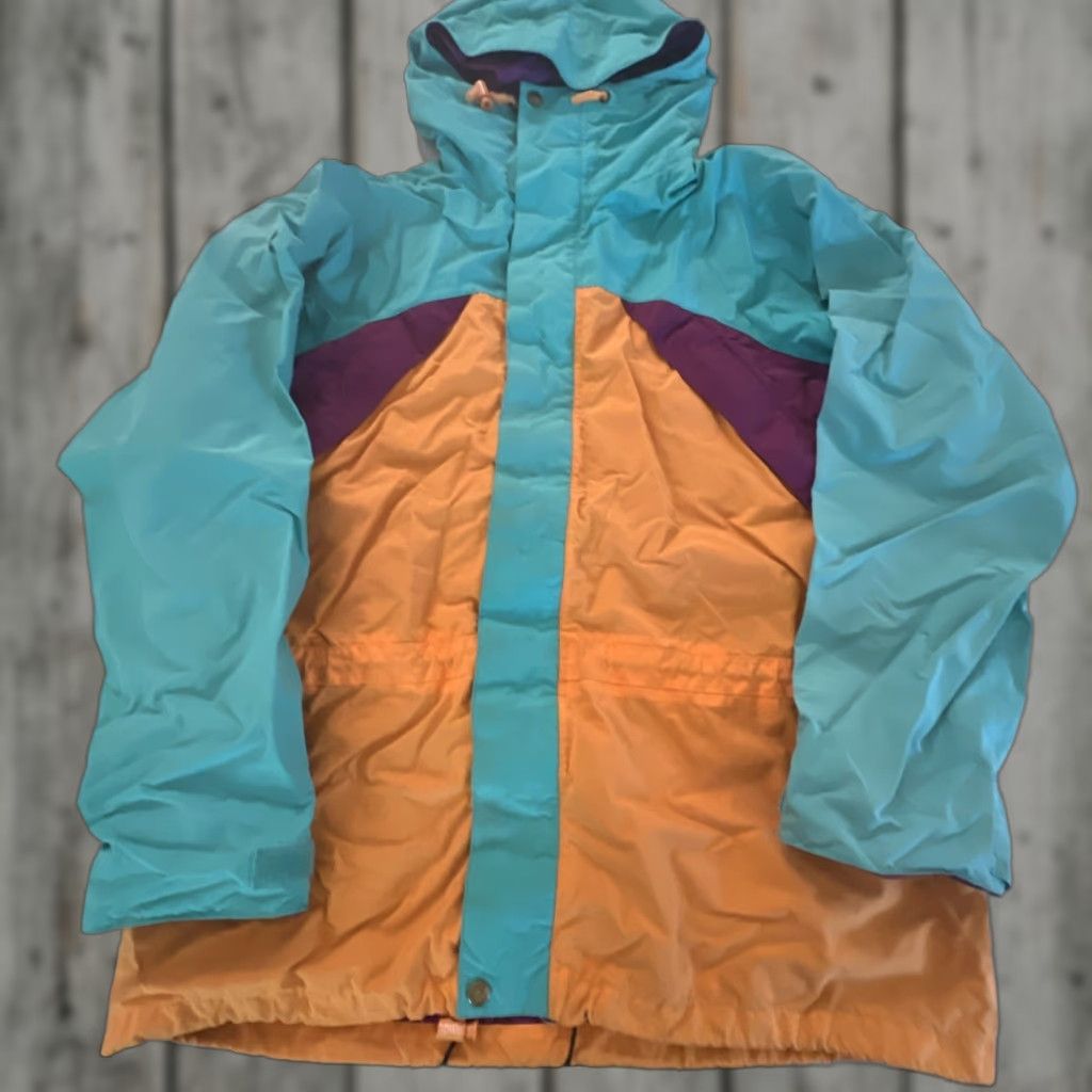 VINTAGE Lowe Alpine Colorblock Anorak Jacket Windbreaker Men L Multicolor 90s Outdoor
