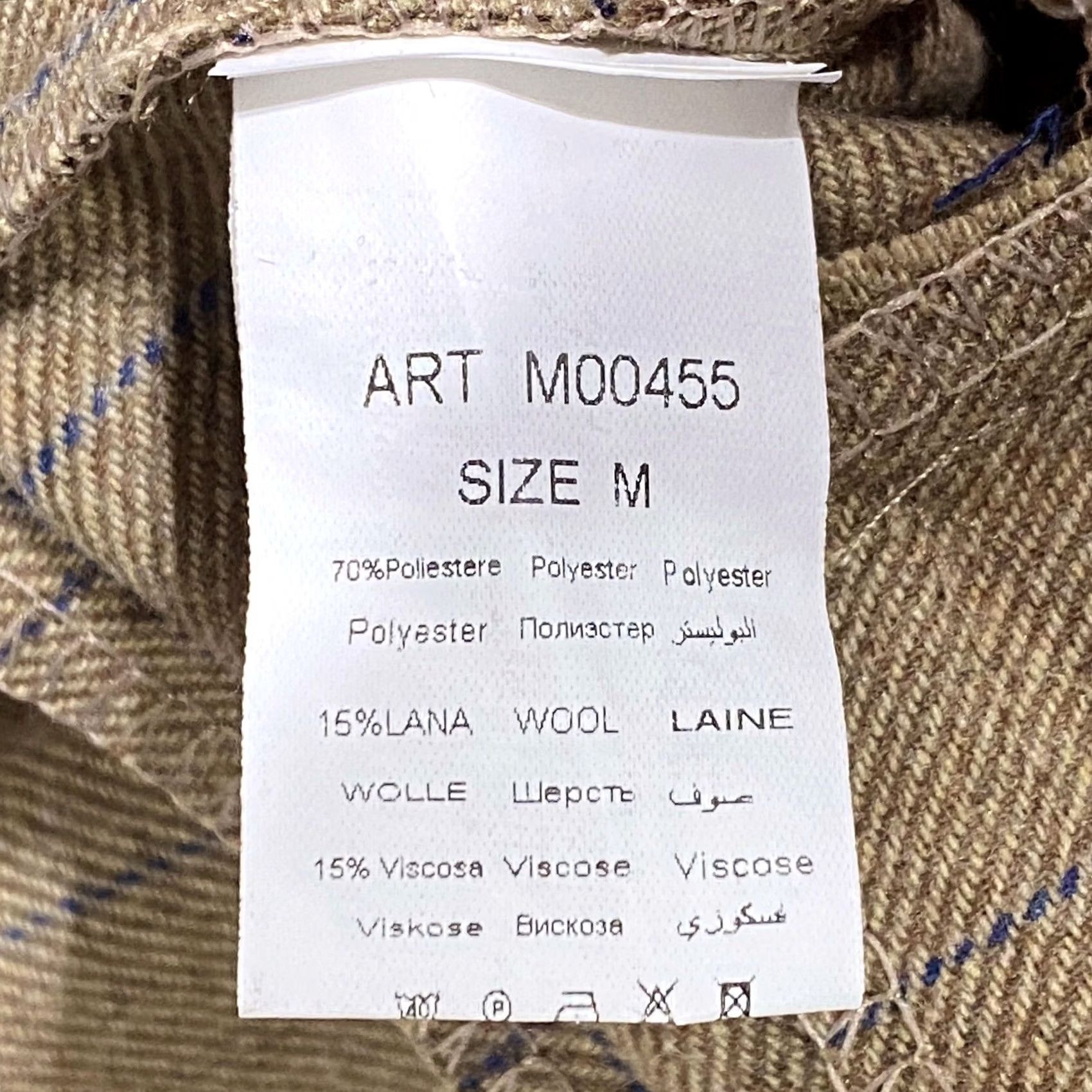 Vintage Love From Italy Trousers Size Medium Wool Blend Brown Blue Check Crop L24” Women Adjustable Zip/Belted Casual 70% Polyester 15% Wool 15% Viscose Size 32" / US 10 / IT 46 - 7 Thumbnail