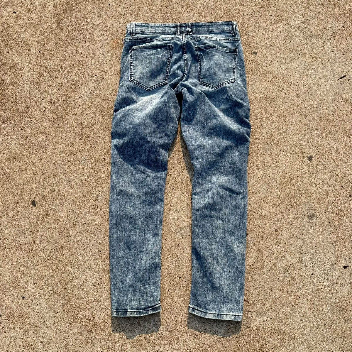 Japanese Brand Encrypted Biker Distressed Denim Jeans Panel Knee Moto Style Size US 32 / EU 48 - 9 Thumbnail