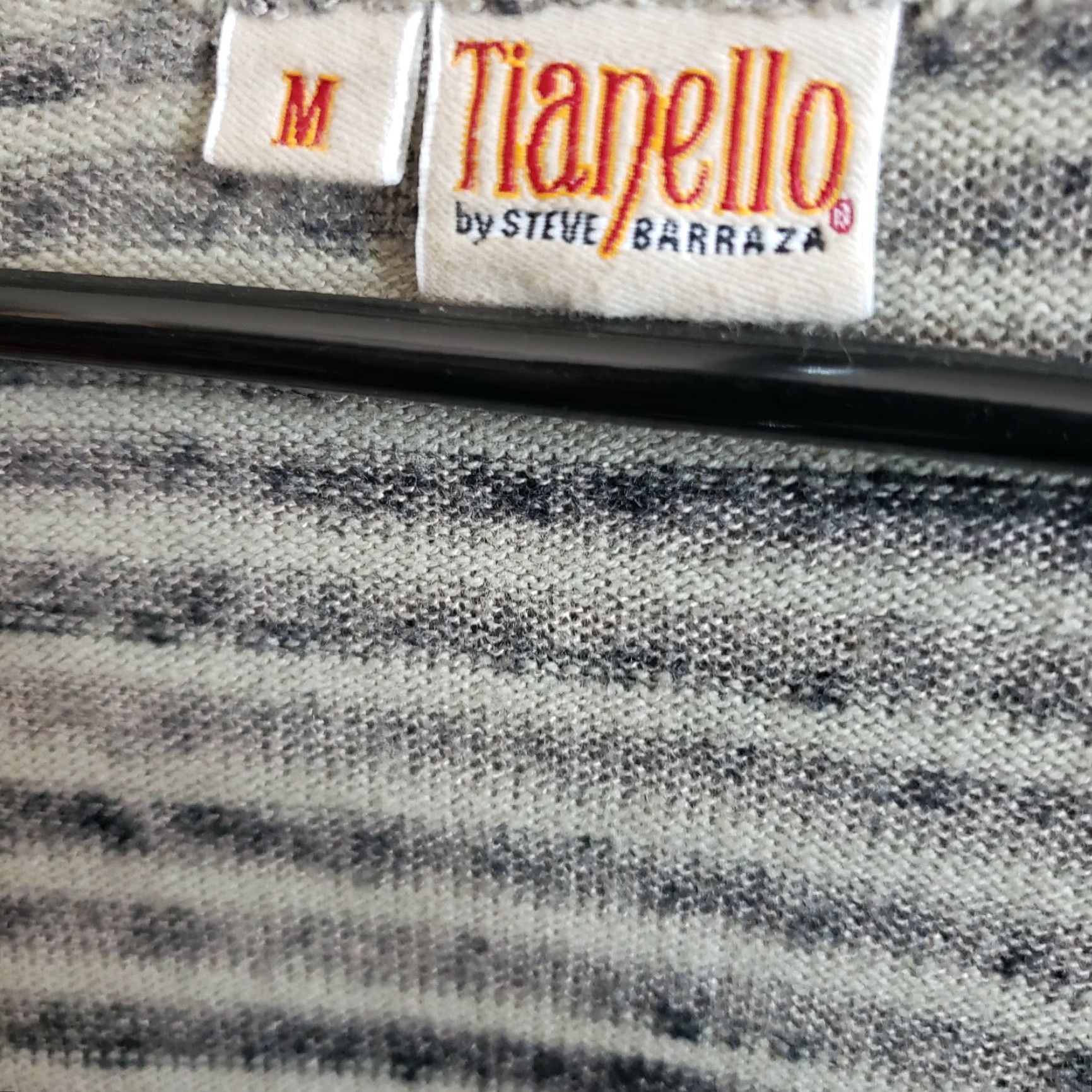 Vintage Tianello Womens Palmia Flow Cardigan Sz Medium Tan Stripe Open Front Long Sleeve Size M / US 6-8 / IT 42-44 - 5 Thumbnail