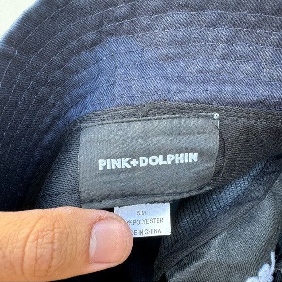 Designer × Pink Dolphin NEW PINK DOLPHIN RISING SUN BUCKET NAVY HAT S/M Size ONE SIZE - 3 Thumbnail