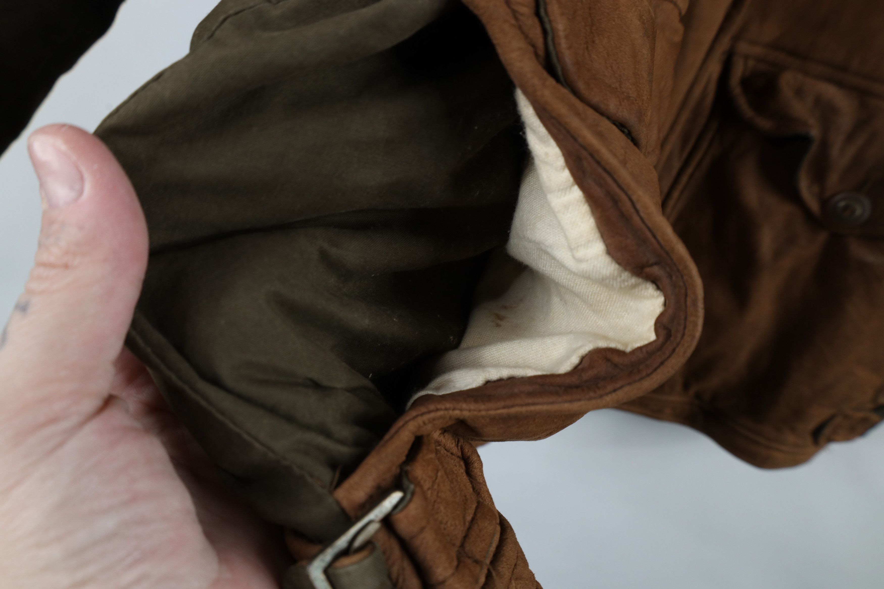 Vintage Vintage 90s Convertible Lined Suede Leather Vest Jacket Size US L / EU 52-54 / 3 - 4 Thumbnail