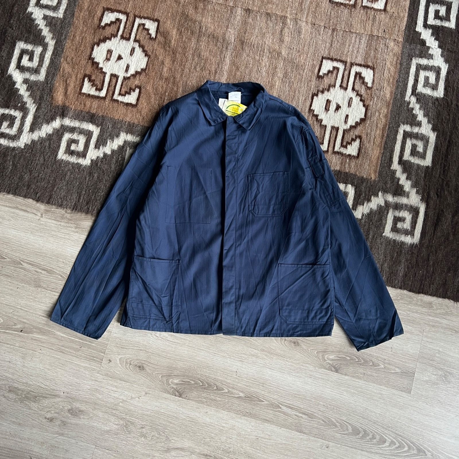 Vintage French HBT Twill Sanfor Chore Utility Jacket 9752AC