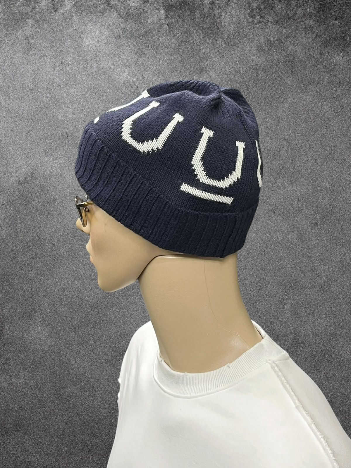 Undercover ARCHIVE Uniqlo x Undercover UU Heattech Beanie Navy Monogram Size ONE SIZE - 1 Thumbnail