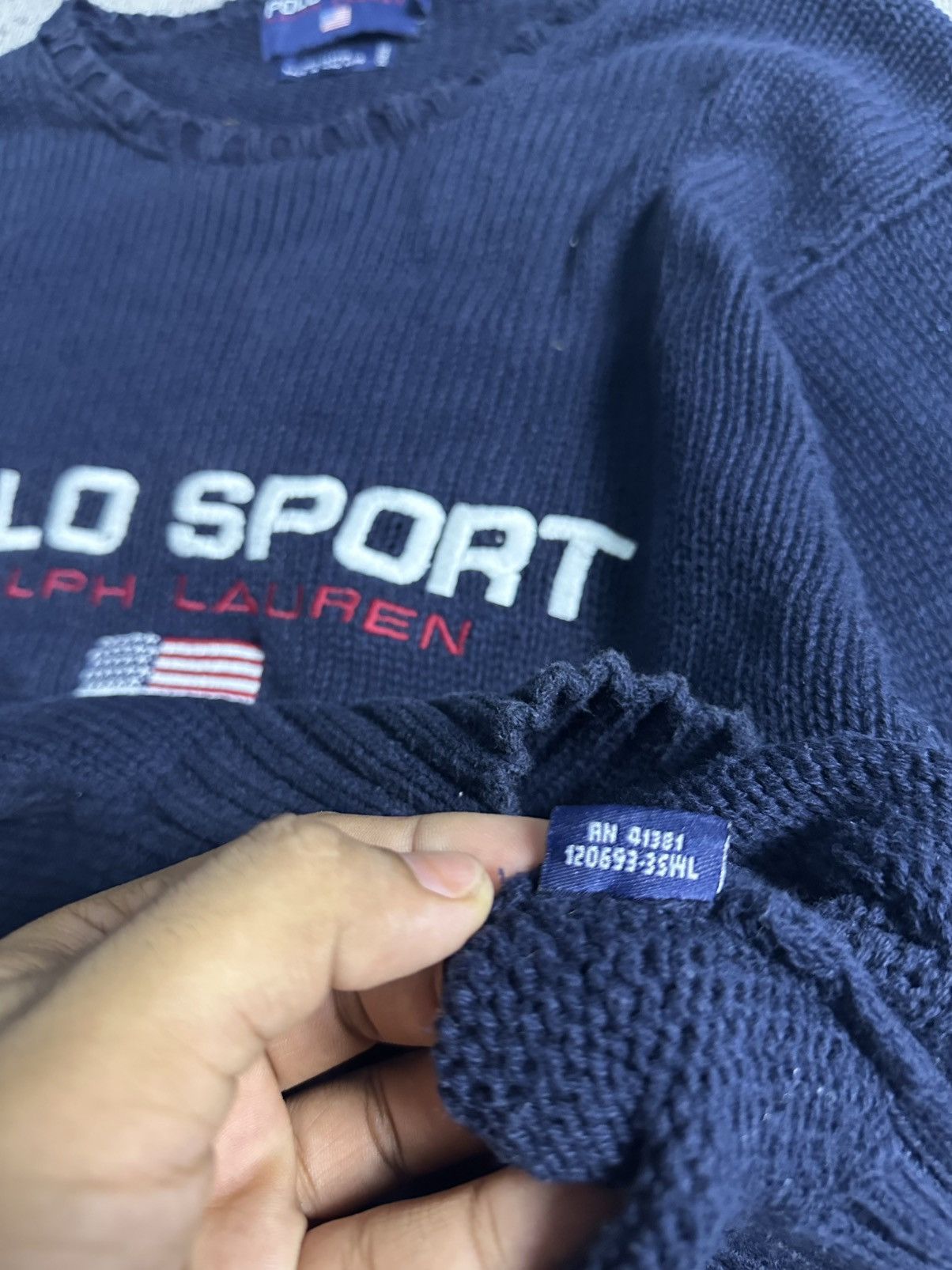 Polo Ralph Lauren × Ralph Lauren Polo Sport Flag Spellout Knitwear by Polo Ralph lauren Size US M / EU 48-50 / 2 - 6 Thumbnail